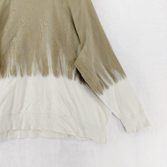 Athleta Sundown DIP Dye Sweatshirt Shadow Olive Top P4828 - Picture 4 of 8